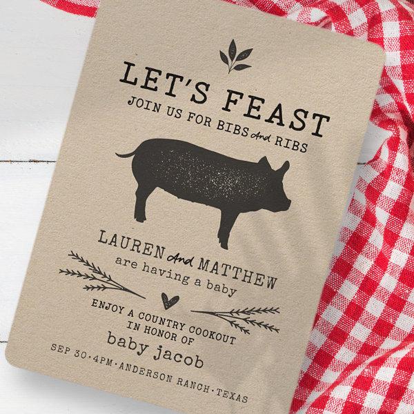 Let's Feast! Modern Country Rustic BBQ