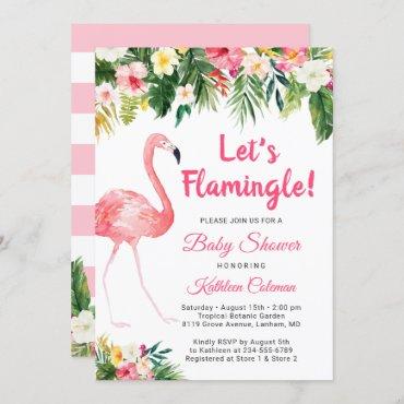 Let's Flamingle Tropical Floral