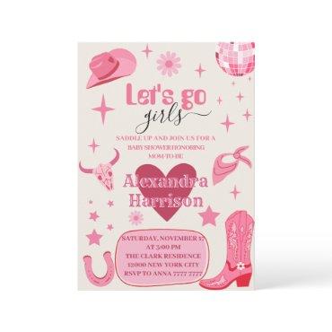Let's Go Girl Pink disco Cowgirl Rodeo