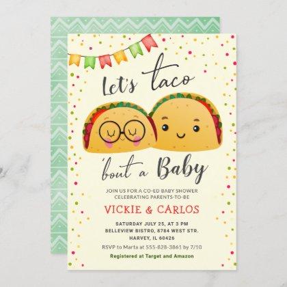 Let's Taco Bout a Baby Co-ed Fiesta Baby Shower Invitation