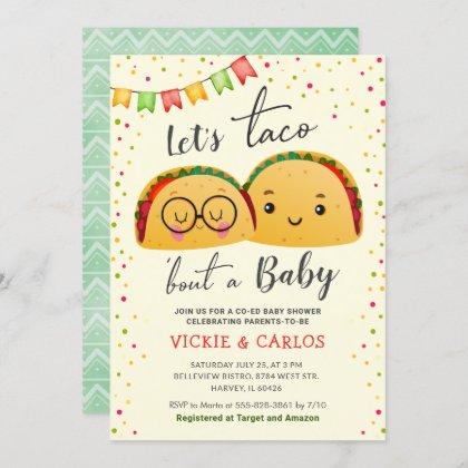 Let's Taco Bout a Baby Co-ed Fiesta Baby Shower Invitation