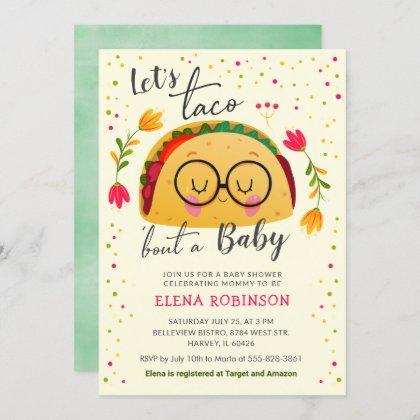 Let's Taco Bout a Baby Fiesta Baby Shower Sprinkle Invitation
