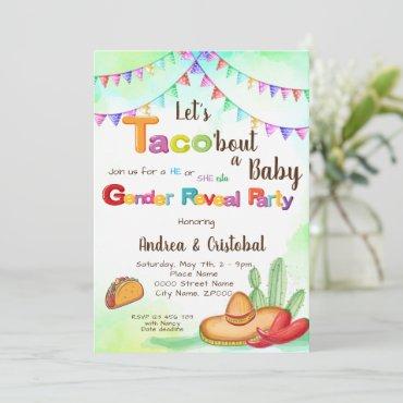 Let's Taco'bout a Baby Fiesta theme Gender Reveal