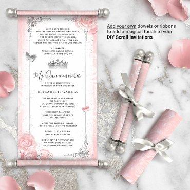 Light Pink Silver Quince DIY Scroll