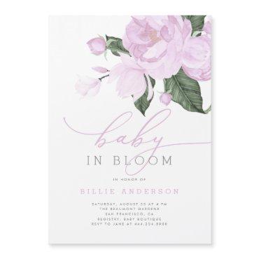 Lilac Floral Baby in Bloom Shower Girl Magnetic