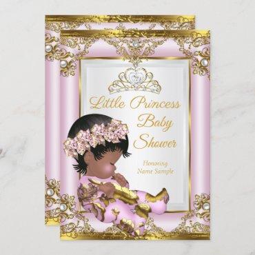 Lilac Pink Gold Princess Baby Shower Ethnic