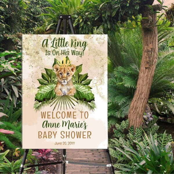 Lion Cub A Little King Is On His Way Baby Shower Foam Board