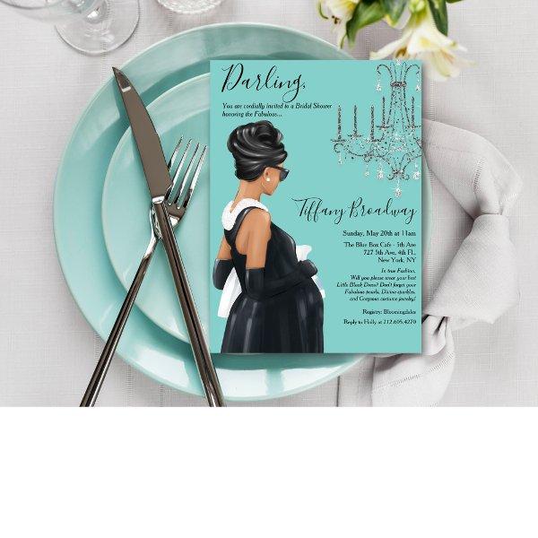 Little Black Dress Blue Glam Baby Shower