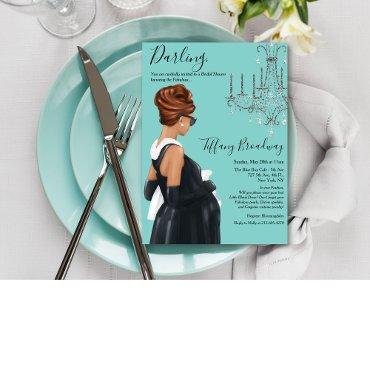 Little Black Dress Blue Glam Baby Shower