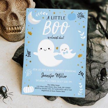 Little Boo Blue Gold Ghost Pumpkin