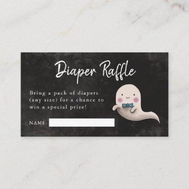 Little Boo Boy Baby Shower Diaper Raffle Ticket Enclosure Card