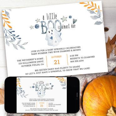 Little Boo is Almost Due Halloween Baby Sprinkle