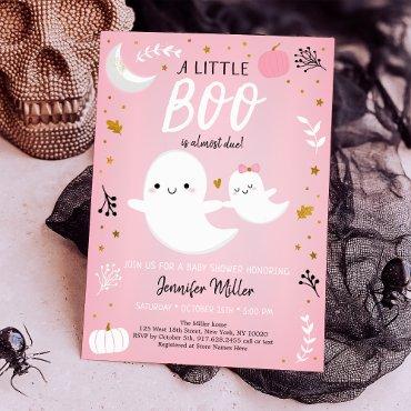 Little Boo Pink Gold Ghost Pumpkin