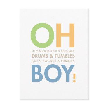 Little Boy Shower  Snips & Snails Postcard