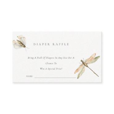 Little Bug Dragonfly Diaper Raffle Baby Shower Enclosure Card