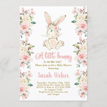 Little Bunny baby shower girl Invitation