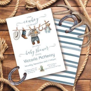 Little Cowboy Baby Boy Clothesline