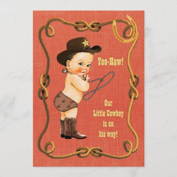 Little Cowboy Baby Shower Brunette