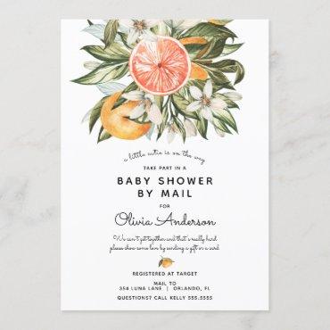Little Cutie Baby Shower By Mail Invitation