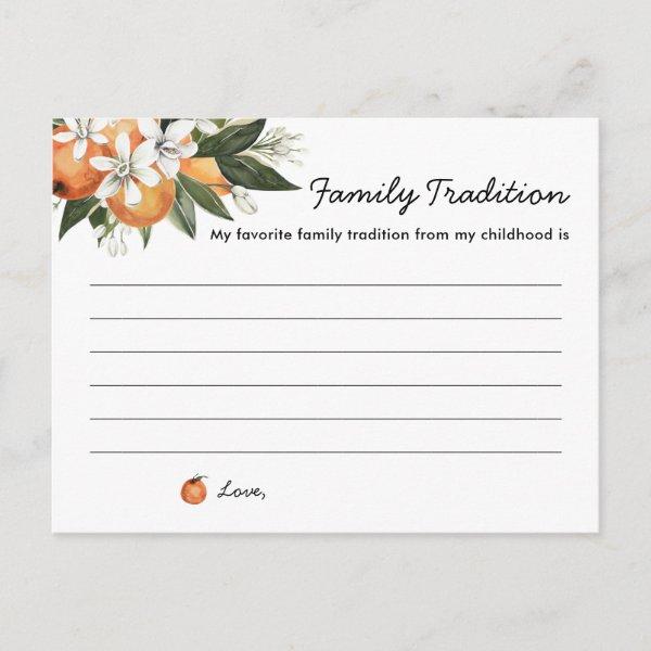 Little Cutie Baby Shower Family Traditions Postcard