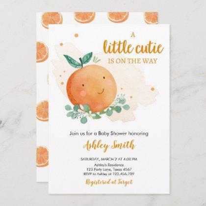 Little Cutie Baby Shower Greenery Gender Neutral I Invitation