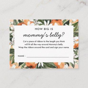 Little Cutie Baby Shower How Big Is Mommy's Belly  Enclosure Card
