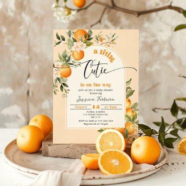 Little cutie is on the way citrus baby shower