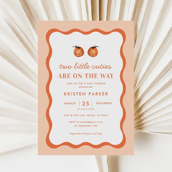 Little Cutie Tangerine Twins Baby Shower