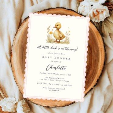 Little Duck Scallopped Baby Pink Girl