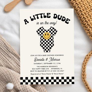 Little Dude Baby Bodysuit Retro