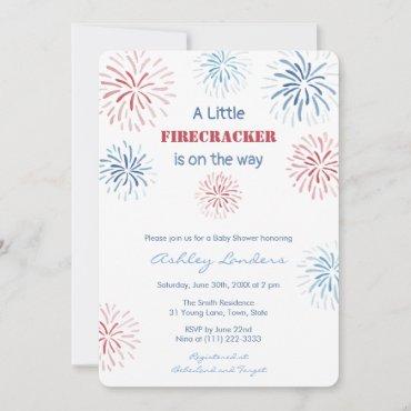 Little Firecracker On The Way Baby Shower Party