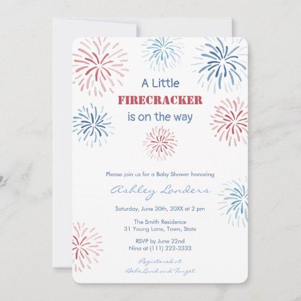 Little Firecracker On The Way Baby Shower Party