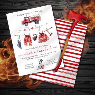 LIttle firefighter Baby Shower Clothesline