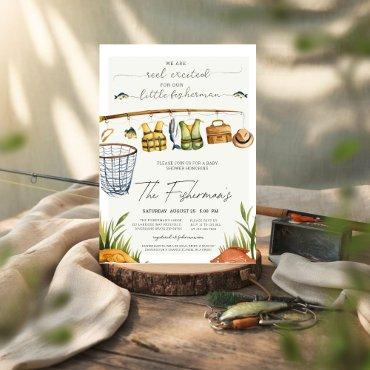 Little Fisherman Rustic Boy Baby Shower