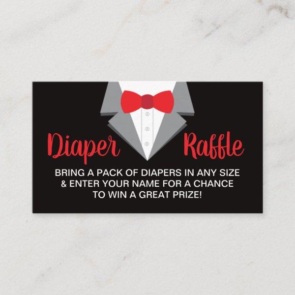 Little Gentleman Diaper Raffle Ticket, Tuxedo Business Card