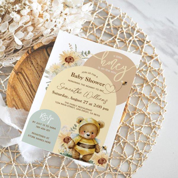Little honey Bee Sunflower Bear