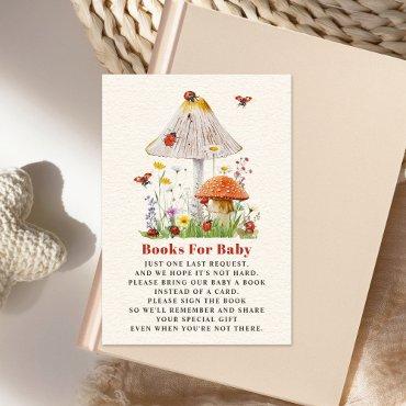 Little Ladybug Mushroom Baby Shower Book Request