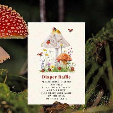 Little Ladybug Mushroom Baby Shower Diaper Raffle