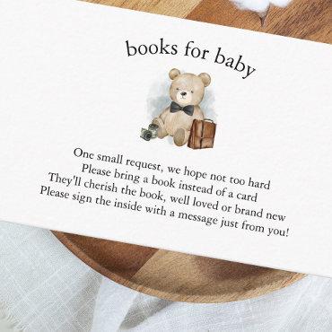 Little Man is on Way Baby Shower Books for Baby Enclosure Card