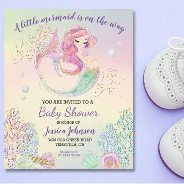 Little Mermaid Watercolor Baby Shower Budget