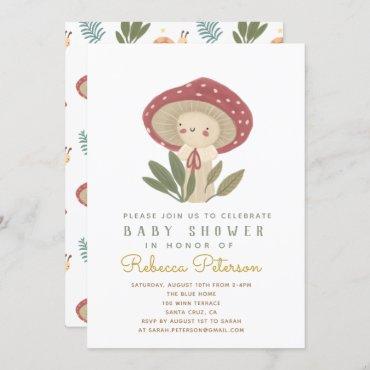 Little mushroom Baby Shower Invitation