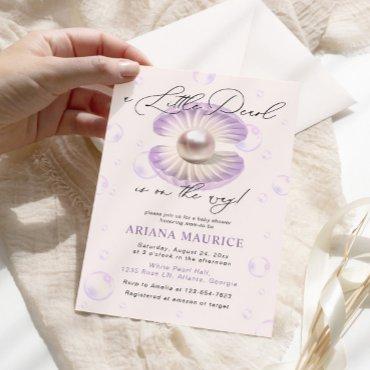Little Pearl Watercolor Purple Shell