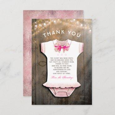 Little Princess Baby Shower | Rustic Thank You
