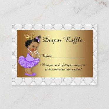Little Princess Diaper Raffle Tickets, balerina 3 Enclosure Card