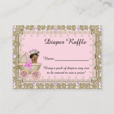 Little Princess Diaper Raffle Tickets, carriage Enclosure Card