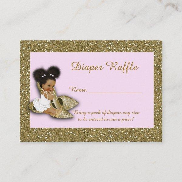 Little Princess Diaper Raffle Tickets, Etnic 2 Enclosure Card