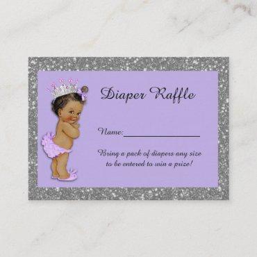 Little Princess Diaper Raffle Tickets, Etnic 3 Enclosure Card