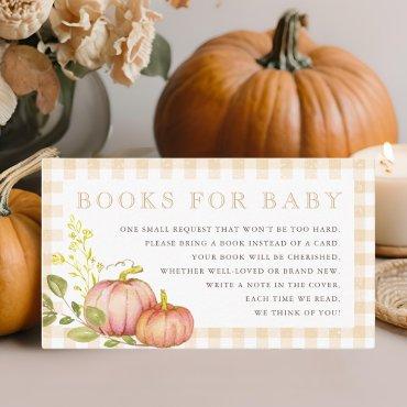 Little Pumpkin Fall Baby Shower Book Request Enclosure Card