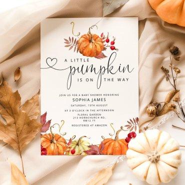Little pumpkin is on the way baby shower