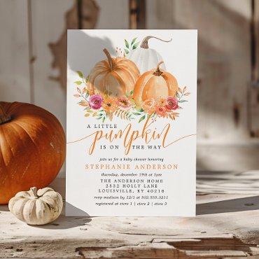 Little Pumpkin On The Way Fall Floral